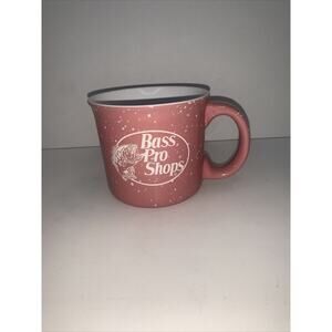 BASS PRO SHOPS Pink Ceramic Speckled 16oz. Coffee Mug Soup Cup Heavy Ceramic
